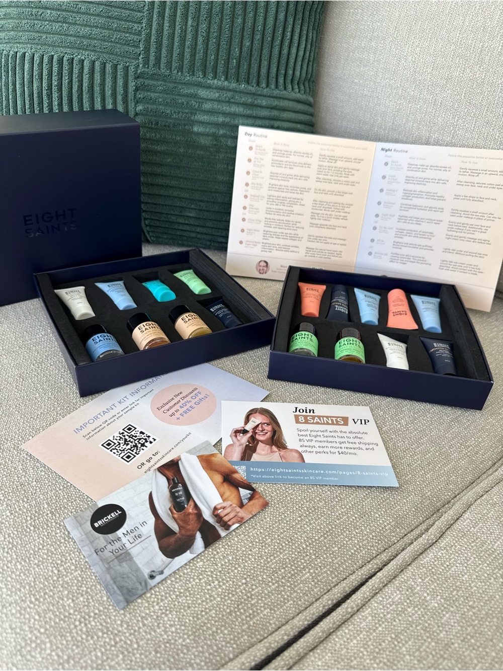 EIGHT SAINTS | Skincare Sample Kit NWT Unused Travel Mini Set Gift Box